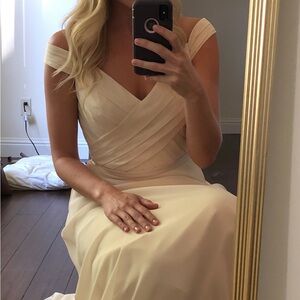 Elegant Champagne Bridesmaids dress